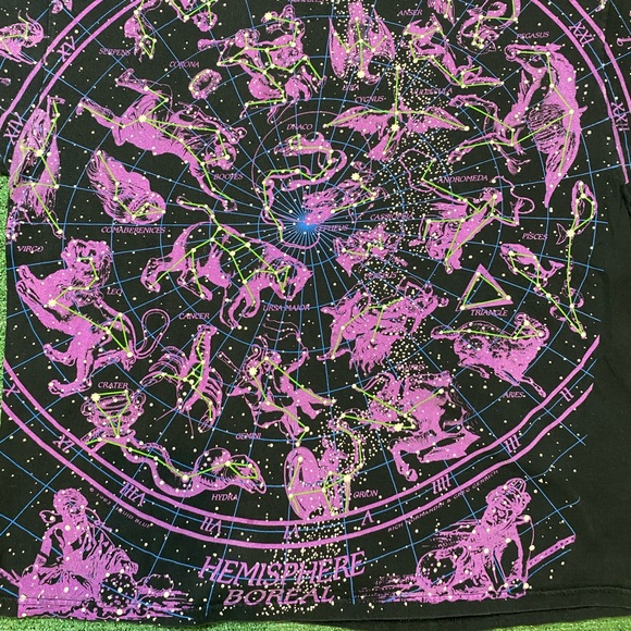 Vintage 1993 LIQUID BLUE Space CONSTELLATIONS Shirt Size 2XL Astrology Zodiac - Picture 4 of 8